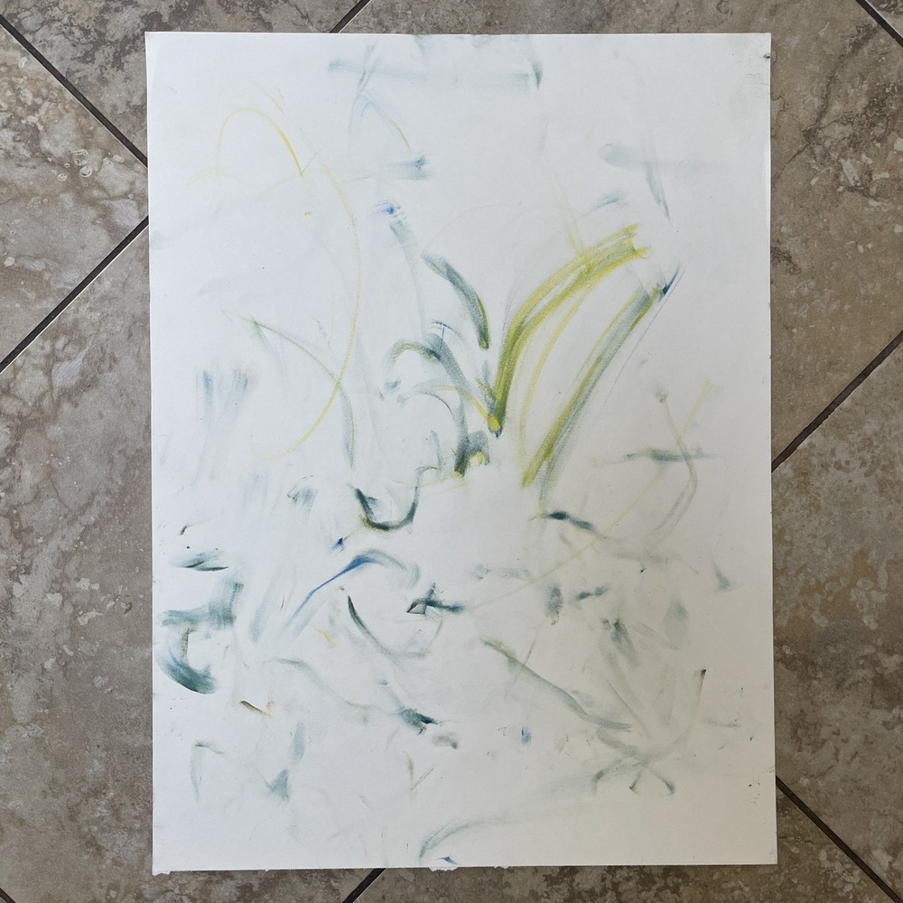 Fractured Botanical No. 2 Abstract Raw Pastel Oman Hosea Painting 18x24